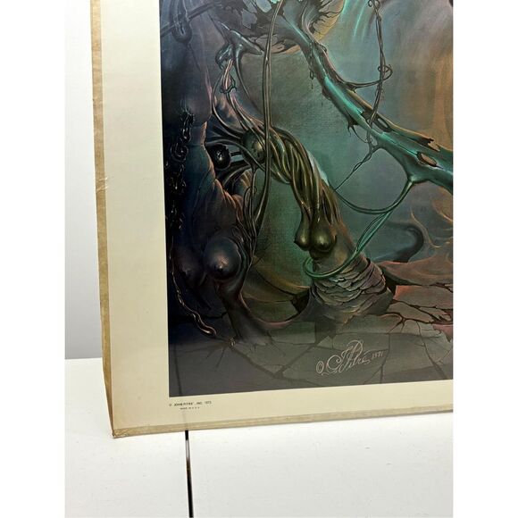 Vintage 1973 John Pitre Erotica Original Signed Poster USA 35.5x25.5in - Picture 6 of 7
